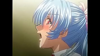 Hentai blue hair woman tied up and played with