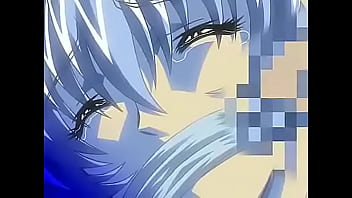 Hentai blue hair woman tied up and played with