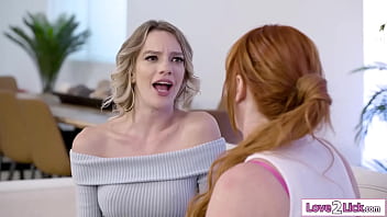 Lesbian bffs lauren phillips and kenna james accidently switched the remotes of their can laugh about it and decide to lick pussy