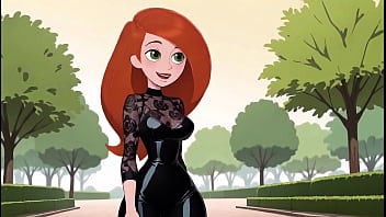 Redhead cartoon girl sexy black lingerie try on haul ai