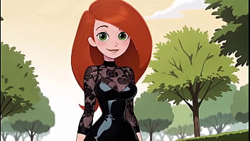 Redhead cartoon girl sexy black lingerie try on haul ai