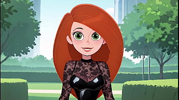 Redhead cartoon girl sexy black lingerie try on haul ai