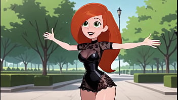 Redhead cartoon girl sexy black lingerie try on haul ai