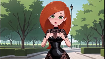 Redhead cartoon girl sexy black lingerie try on haul ai