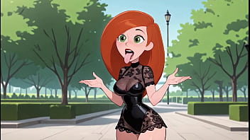 Redhead cartoon girl sexy black lingerie try on haul ai