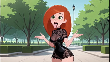 Redhead cartoon girl sexy black lingerie try on haul ai