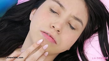 Alluring teen model naked close up