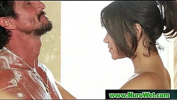 Busty slut gives oil nuru massage 31