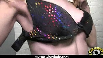 Black chick blows & fucks cock on a naughty gloryhole 3