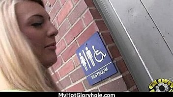 Black babe suck in a gloryhole 9