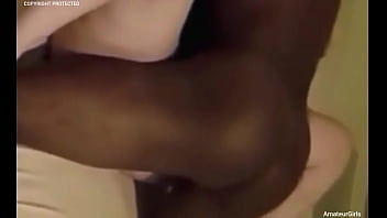 Cuckold films his slutty wife swallowing big black dick with her pussy while masturbating