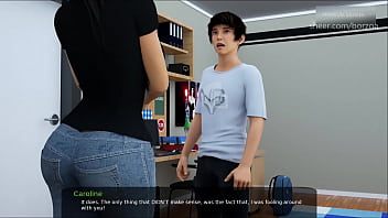 55 tight job with my teen roomate with super huge tits dubbing mc