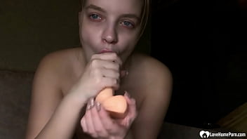 Brunette hottie had some fun with a dildo