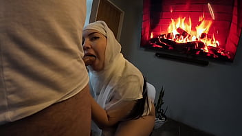 Religious muslim gets cum in her ass after hard fucking hijab hookup