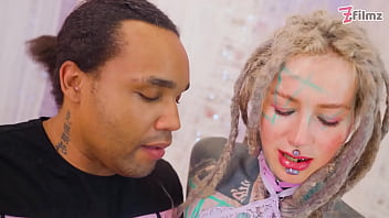 Tattooed girl bbc anal fuck deepthroat atm facial cumshot