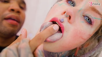 Tattooed girl bbc anal fuck deepthroat atm facial cumshot