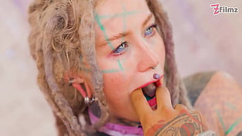 Tattooed girl bbc anal fuck deepthroat atm facial cumshot