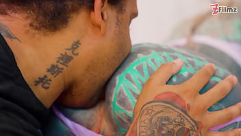 Tattooed girl bbc anal fuck deepthroat atm facial cumshot