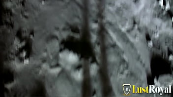 Big tits horny girl's ass fucked at the beach