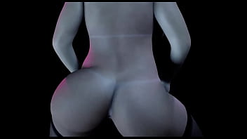 Striptease with a hot cougar with big tits that dances with music 3d porn