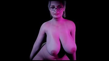 Striptease with a hot cougar with big tits that dances with music 3d porn