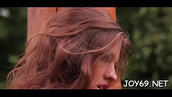 Elegant legal age teenager in a softcore play