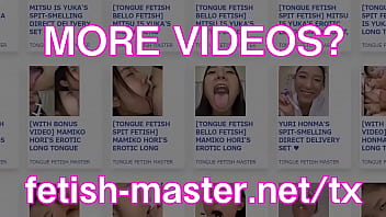 Japanese asian tongue spit fetish