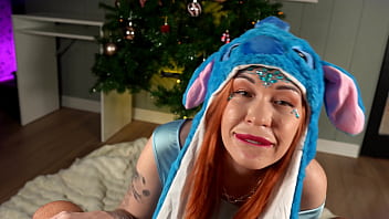 In that sexy costume she can't resist sucking my cock