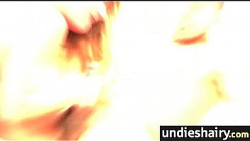 Hairy pussy babe gets big cock blowjob and fuck 16