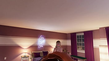 House party blonde with glasses