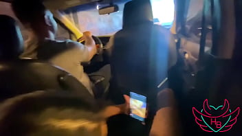 Kel abate me mamou enquanto o corno do marido dela dirigia