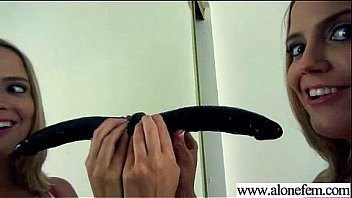 Solo horny amateur girl get dildo toys in holes video 08