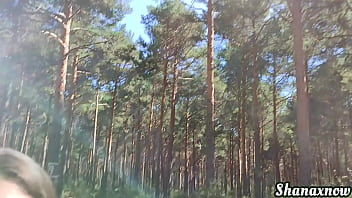 Outdoors full naked in nature hiking day walking big ass