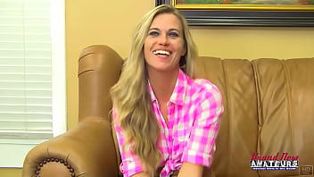 Stunning blonde savanna enjoys all tricks on her pussy to get a cum treat