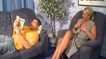 Blonde housewife having fun with cock