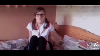 Uniform girl for fun online with big men