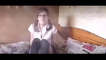 Uniform girl for fun online with big men