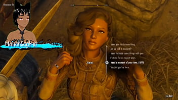Skyrim b and l mod doing some fucking near a camp and it is beautiful