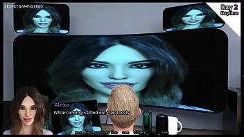 Sexbot developed by llamamann games sticky facial cumshot for gorgeous stepmom perverted stepmom drinks massive cumshot