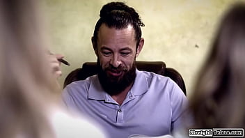 College counselor thinks theres some sexual tension between these teens and suggest they lick ifo small tits blondes suck off the pervs cock