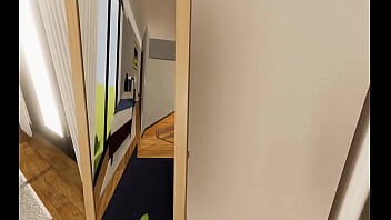 Elise peepshow hentai game porn photo shooting with a cute brunette with blue eyes