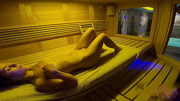 Steamy sauna big ass babe gets pounded hard