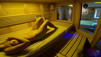 Steamy sauna big ass babe gets pounded hard