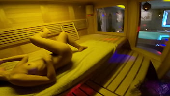 Steamy sauna big ass babe gets pounded hard
