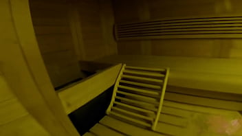 Steamy sauna big ass babe gets pounded hard