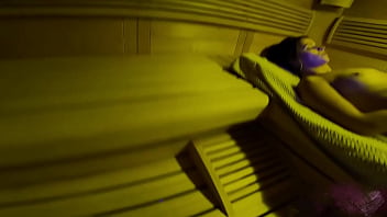 Steamy sauna big ass babe gets pounded hard