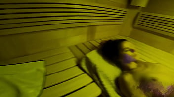 Steamy sauna big ass babe gets pounded hard