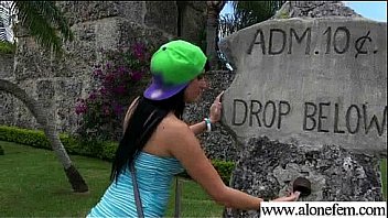 Girl use sex toys dildos fingers to please herself movie 01