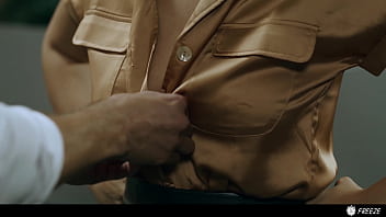 Bossy bitch gets fucked when she freezes in time in the office trailer