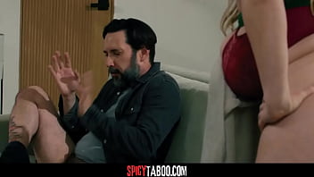 Horny landlord fucks busty tenant after got caught masturbating